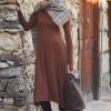 Bohemian Long Sleeve Dress: Vintage Style With Side